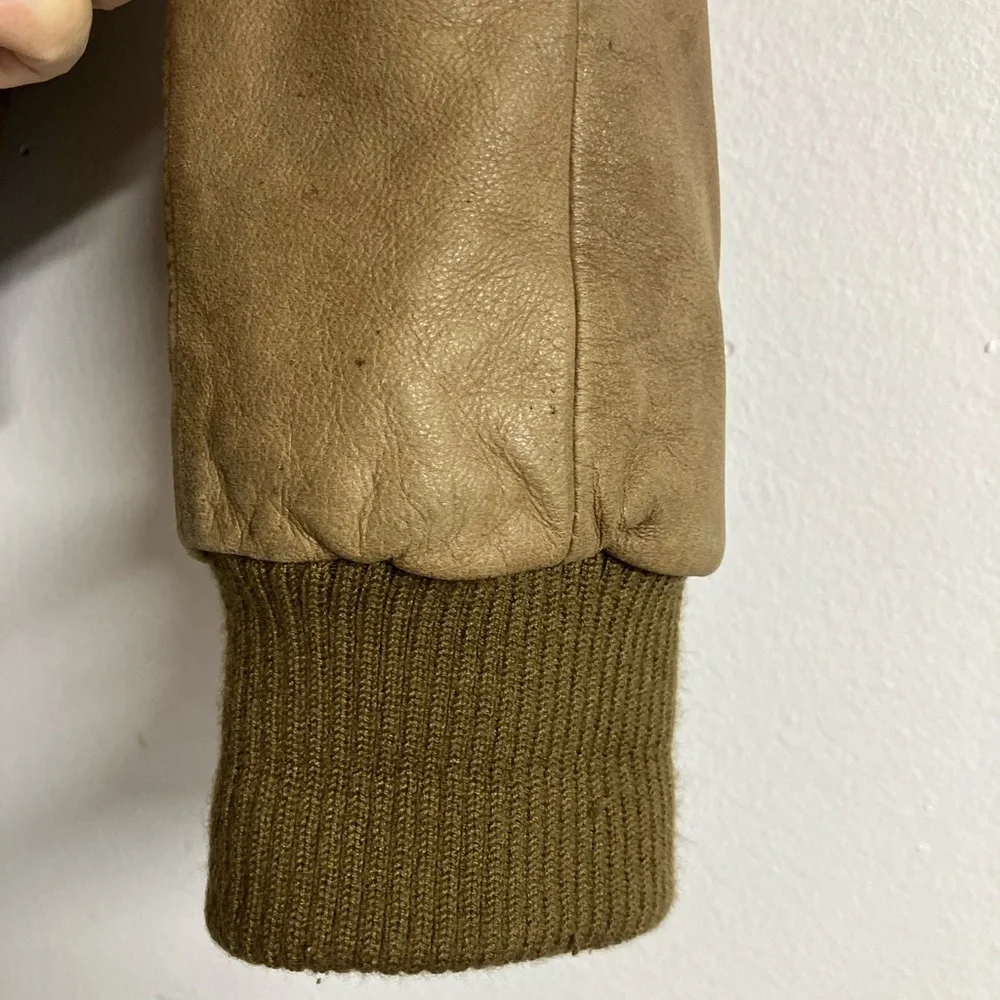 Leather Bomber Coat, Women’s XS, Brown, Adventure Bound, Vintage